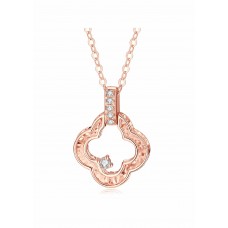 星光四葉草 - 18K玫瑰金钻石套链